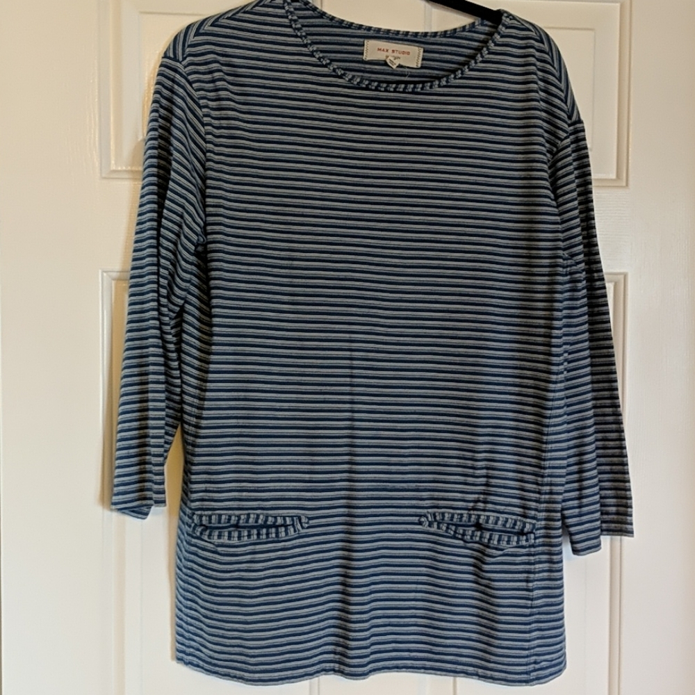 Max studio oversized stripey tunic